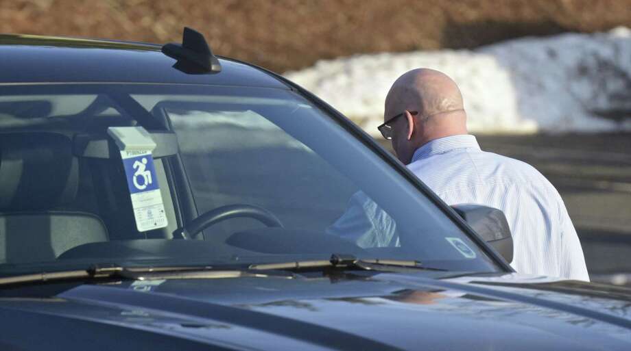 Former Redding resident Stephen Overby leaves Superior Court after pleading guilty to sexual assault charges after accepting a plea deal that calls for 18 years in prison. Tuesday, February 20, 2018, in Danbury, Conn. Photo: H John Voorhees III / Hearst Connecticut Media / The News-Times