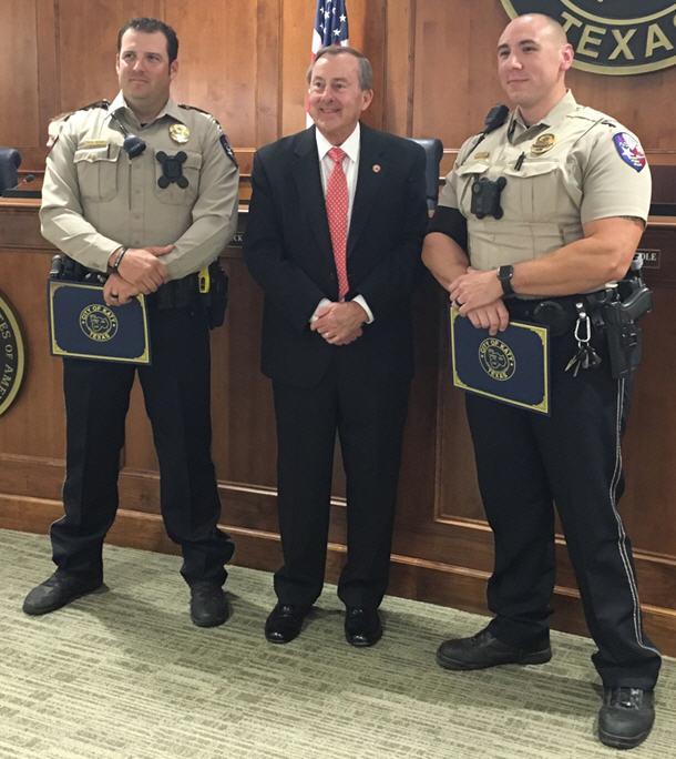 Katy Officers Recognized For Life Saving Action