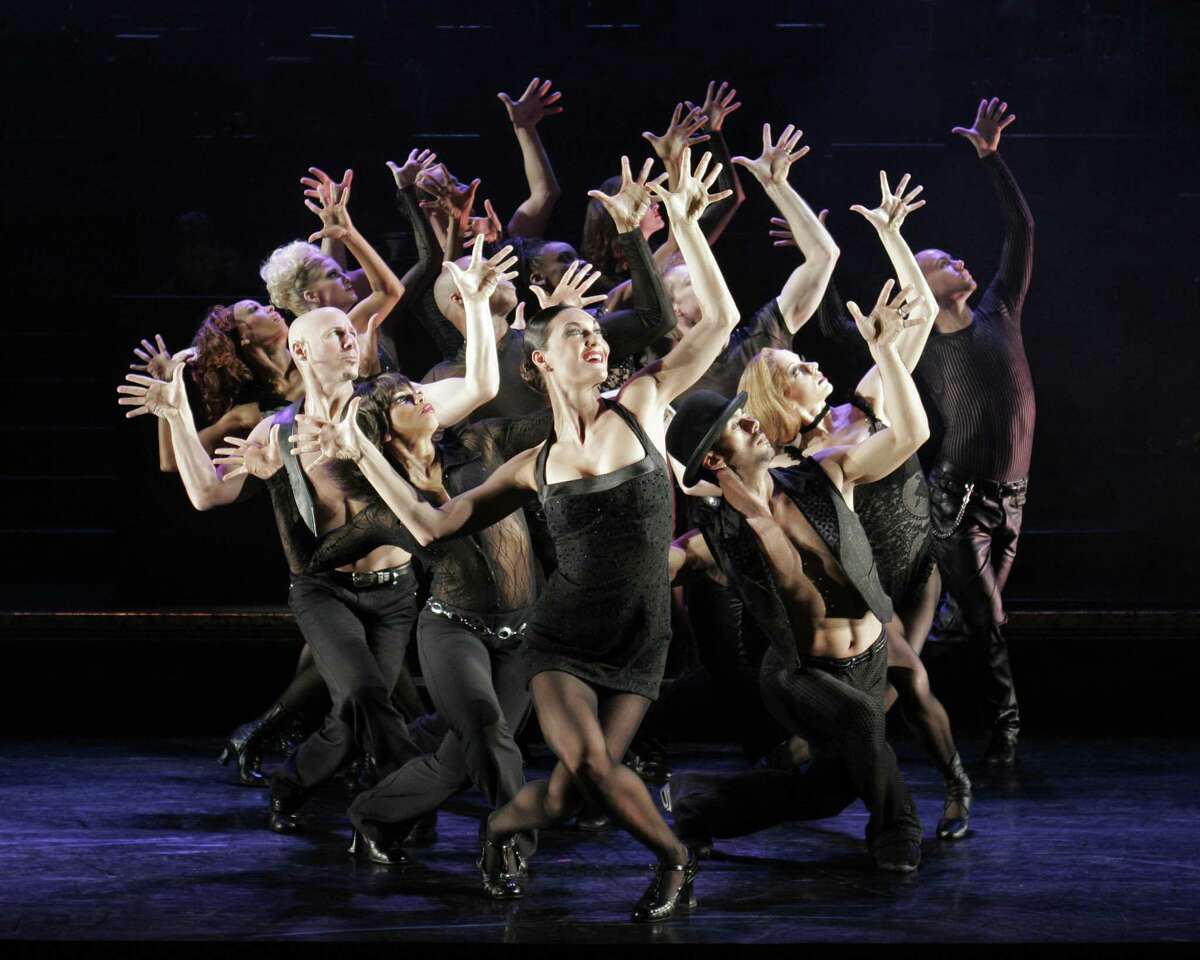 Terra C. MacLeod, front, as Thelma Kelly with the ensemble of “Chicago,” which is at the Subert in New Haven June 1-3.