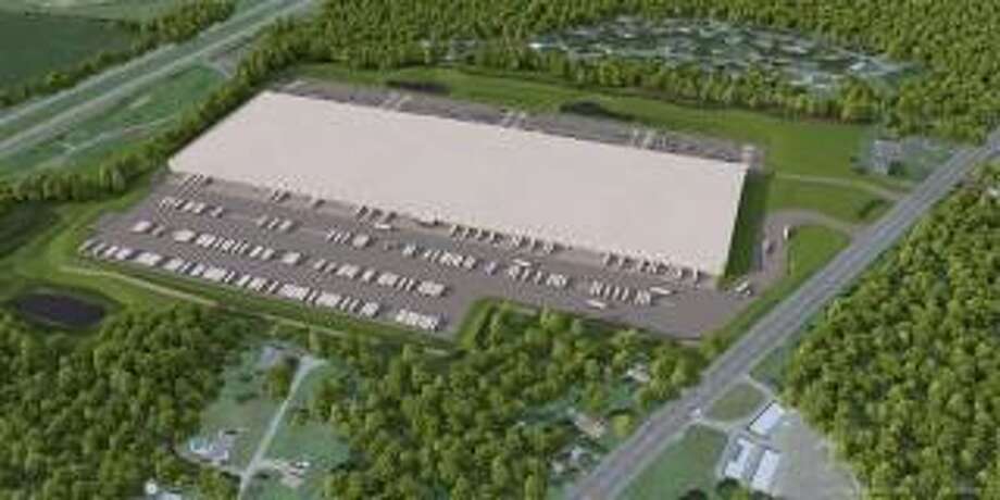 An artist's rendering of a planned warehouse facility on Route 9 in Schodack.