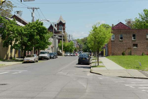 A view looking east on Lexington Ave. near RolfÕs Pork Store on Wednesday, May 23, 2018, in Albany, N.Y.   (Paul Buckowski/Times Union)