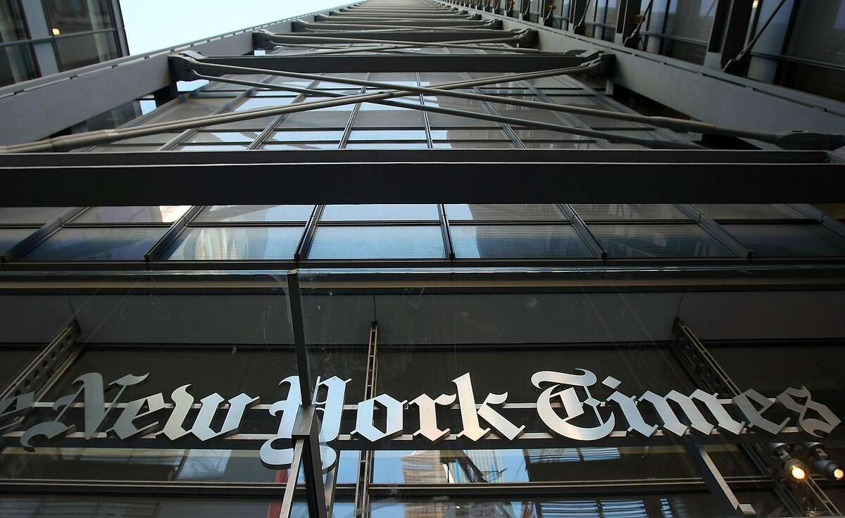 NEW YORK - FEBRUARY 14: The New York Times headquarters is seen February 14, 2008 in New York City. The Times will eliminate 100 newsroom jobs, following a decline in newspaper revenues and a weaker overall economy, by not filling vacant positions, buyouts and and layoffs if necessary. (Photo by Mario Tama/Getty Images)