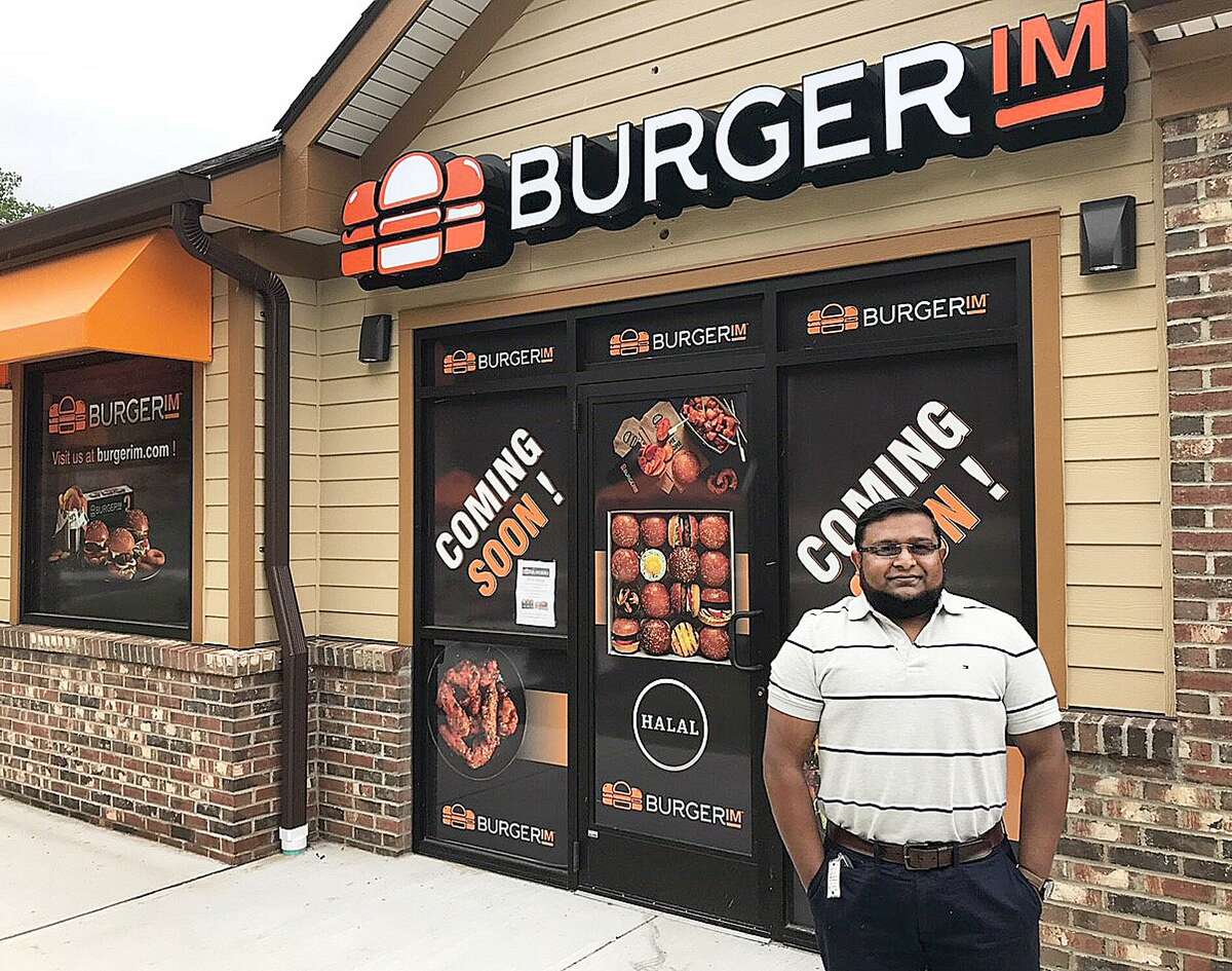 Syed Shah, franchise owner, stands in front of the Burgerim at 7 Federal Road in Brookfield on Tuesday, May 22, 2018. The restauant, which will be the first Burgerim in Connecticut, will open in early June.