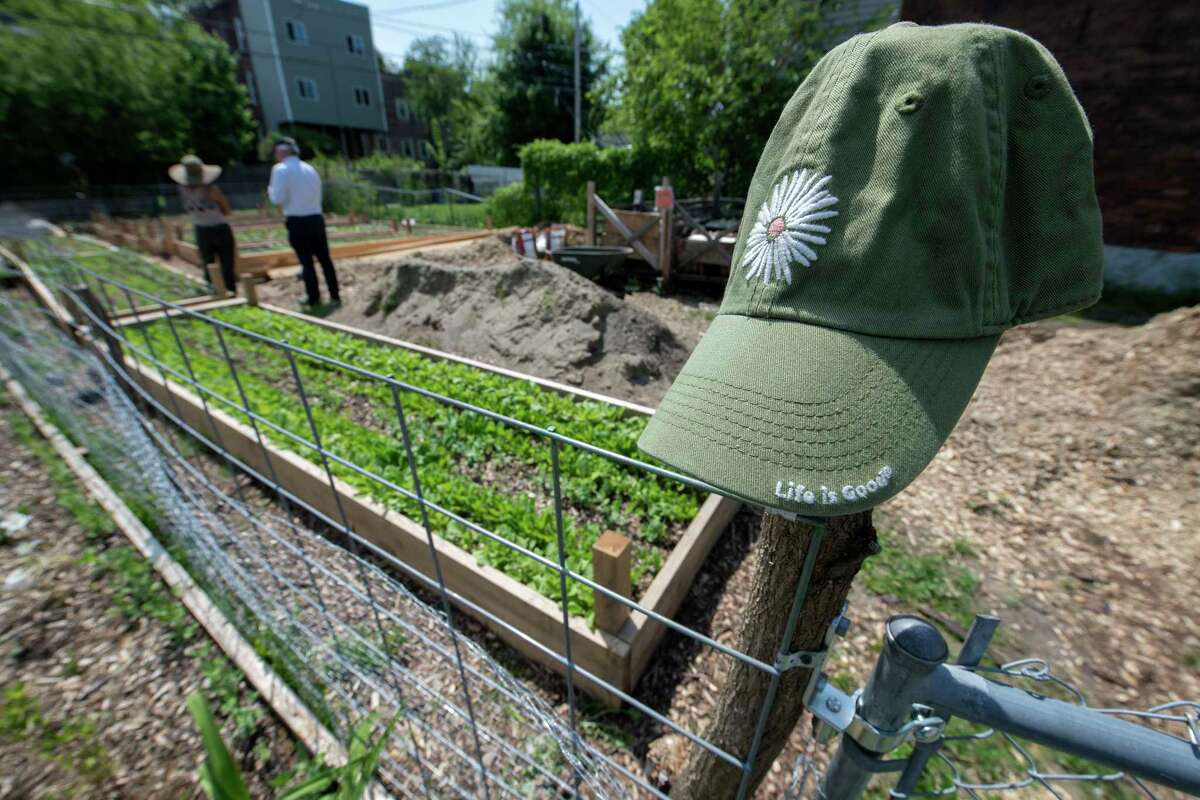 Farm stand garden set up by Dara Silbermann May 25, 2018 in Troy, N.Y. (Skip Dickstein/Times Union)