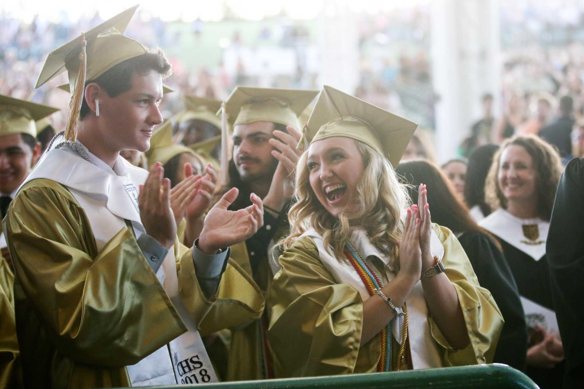 Conroe graduates Harvey, hardship for diplomas