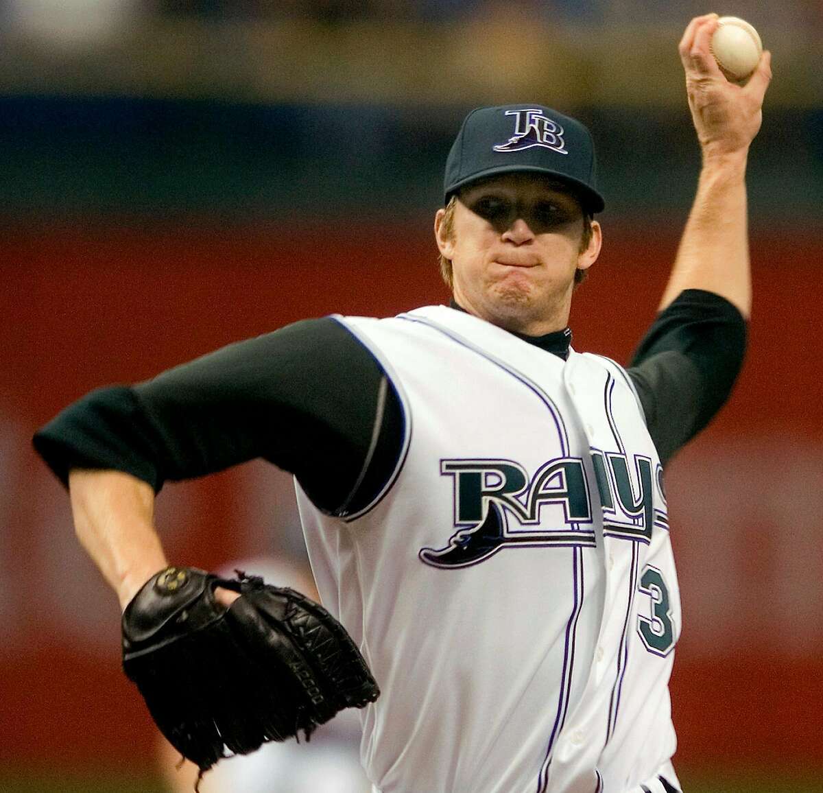 Tampa Bay Devil Rays starter J.P. Howell pitches against the Kansas City Royals during the first inning of a baseball game Sunday, June 3, 2007. in St. Petersburg, Fla. The Devil Rays beat the Royals 5-1. (AP Photo/Steve Nesius)