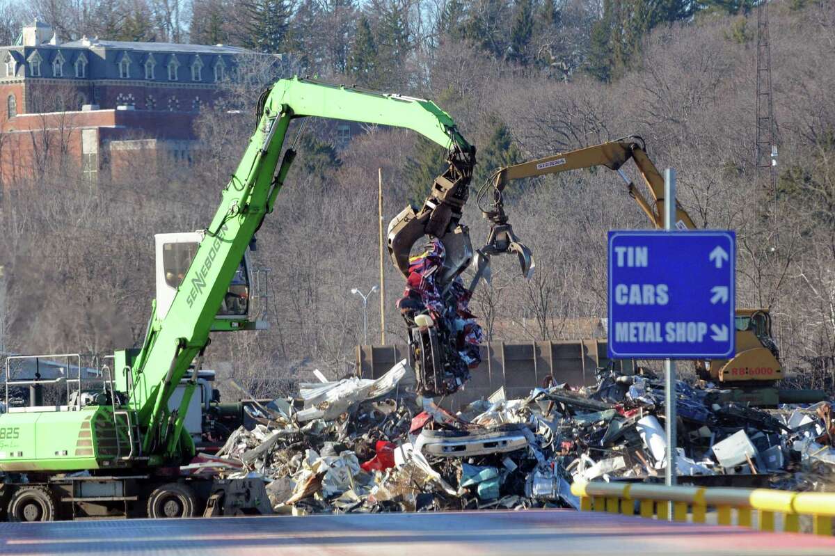 Scrap metal being sorted at the Ben Weitsman Scrap Yard on Thursday Jan. 21, 2016 in Albany, N.Y. (Michael P. Farrell/Times Union)
