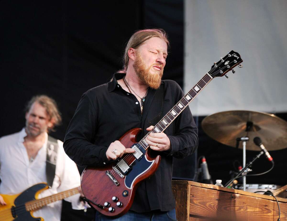 Derek Trucks of the Tedeschi Trucks Band during the Greenwich Town Party at Roger Sherman Baldwin Park in Greenwich, Conn., Saturday, May 26, 2018. The annual outdoor concert event and party is in its eighth year and regularly draws more than 8,000 people throughout the day at the waterfront park that overlooks Greenwich Harbor.