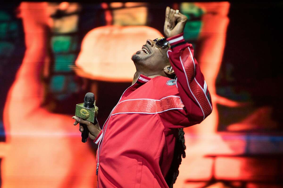 Snoop Dogg performs on the Midway stage at the BottleRock Music Festival in Napa, Calif. on Saturday, May 26, 2018.