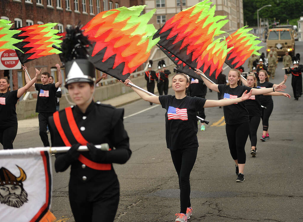 The Shelton High School Marching Band performs in the annual Derby-Shelton Memorial Day Parade in Shelton, Conn. on Monday, May 28, 2018. Photo: Brian A. Pounds, Hearst Connecticut Media / Connecticut Post