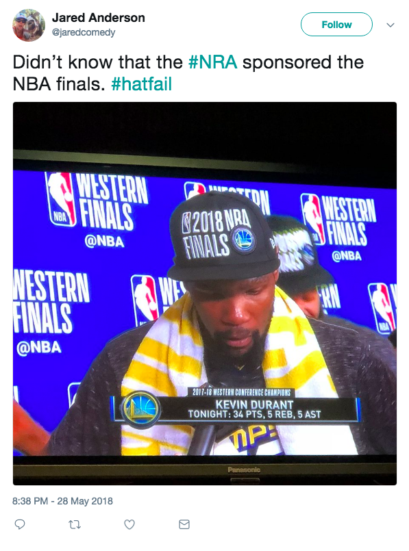 NBA finals hats: Fans say design looks like NRA finals