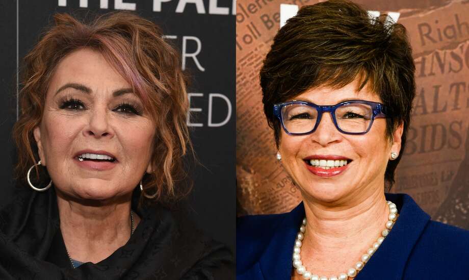 Roseanne Barr, left, and Valerie Jarrett, right. Photo: Getty Images
