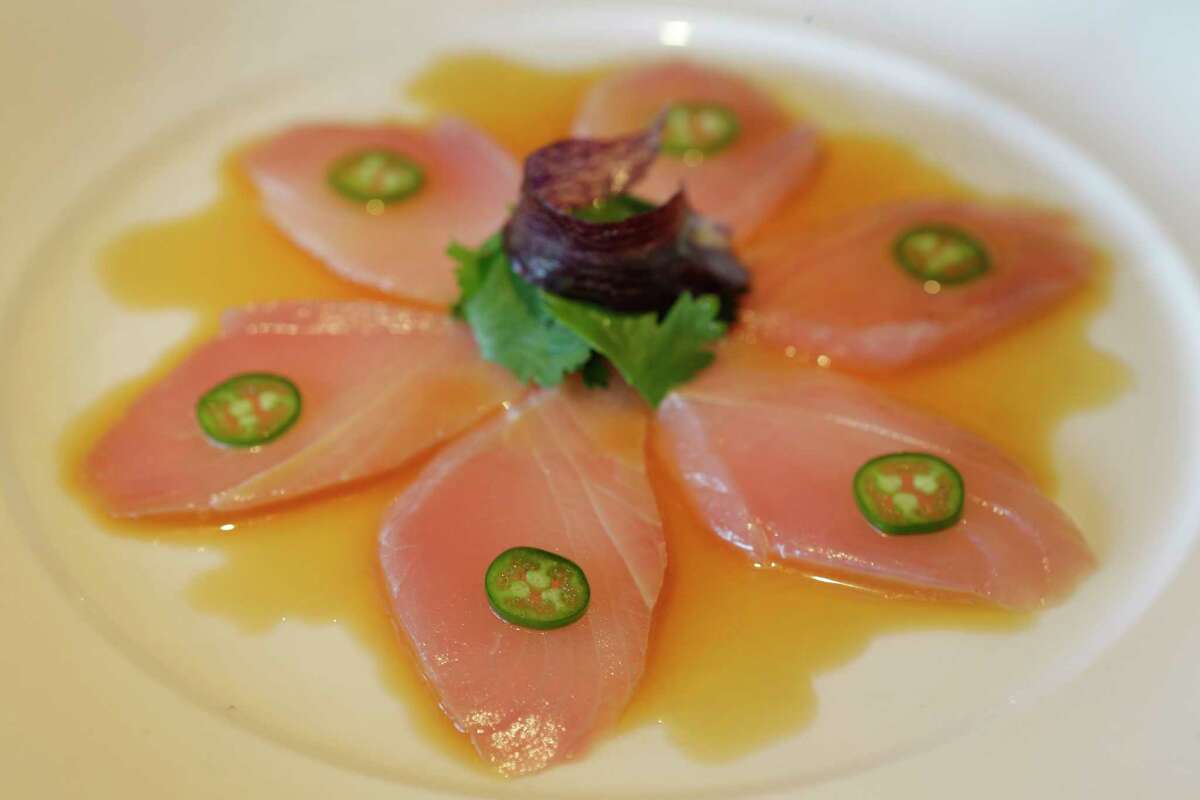 Yellowtail with jalapenoat Nobu Houston, 5115 Westheimer at the Galleria, opening June 1.