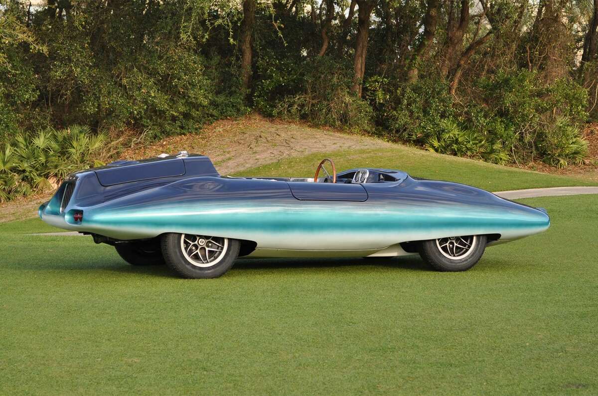 Above is a 1962 Covington Tiburon (Shark) Roadster, a fiberglass-bodied vehicle that has been called "the most streamlined car in the world." It has an engine and transmission from a 1971 Renault R10, according to the Maritime Aquarium at Norwalk, which is hosting a car show on June. 16.