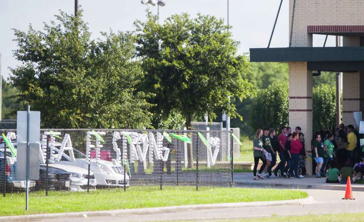 Santa Fe High School students return to school, Tuesday, 11 days after a shooter killed 10 people. ( Marie D. De Jesus / Houston Chronicle) Continue clicking to see photos of the tragic day in May at Santa Fe High School.