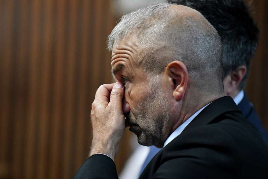SUNY Polytechnic Institute Founding President and CEO Alain Kaloyeros awaits his arraignment on state charges while sitting in a courtroom at Albany City Courthouse on Friday morning, Sept. 23, 2016, in Albany, N.Y. (Will Waldron/Times Union) Photo: Will Waldron / 40038146A