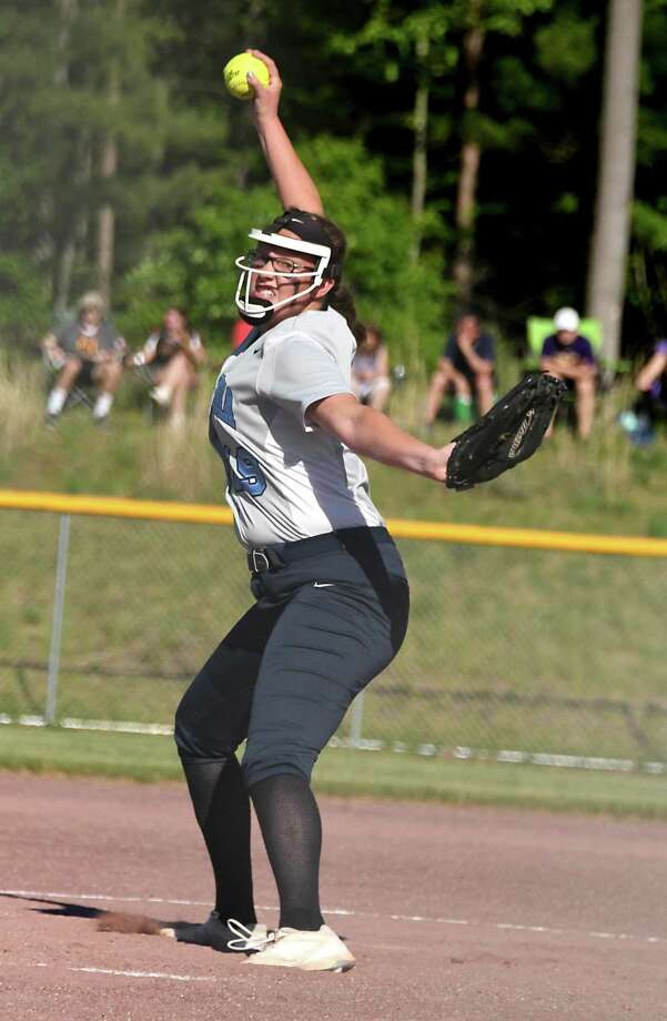 Columbia pitcher Jess Patterson throws the ball during the Class AA softball final against Ballston Spa at the Luther Forest Complex on Wednesday, May 29, 2018 in Malta N.Y.  (Lori Van Buren/Times Union) Photo: Lori Van Buren / 20043920A