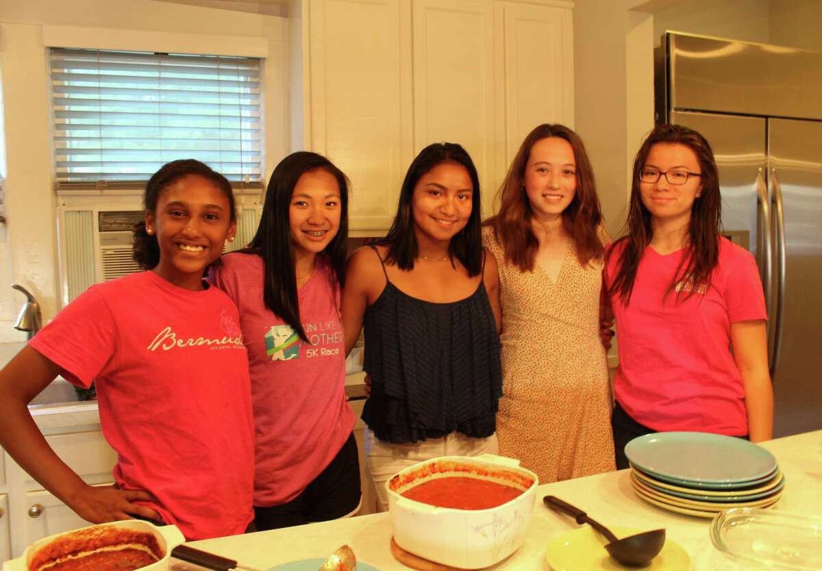 Leah Cundiff, Nadia Voravolya, Bianca Juca, Kiri Clancy and Isabelle Szabo at the Wilton ABC home for girls on Thursday, May 24, 2018.