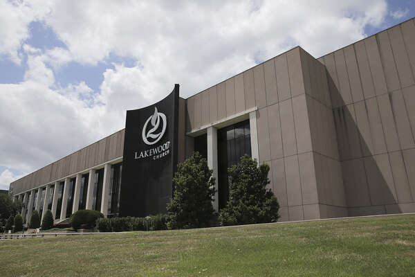 The exterior of Lakewood Church in Houston.