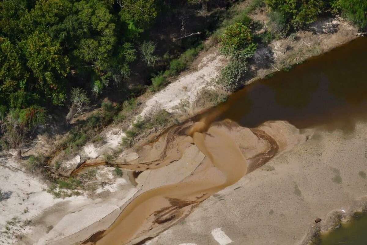 Kingwood resident Bob Rehak chronicled the sand deposits collected in the West Fork of the San Jacinto River near Kingwood after Hurricane Harvey.