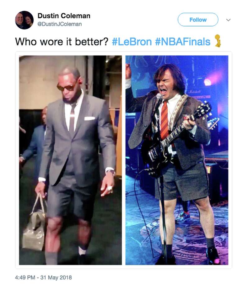 LeBron James showed up to NBA Finals wearing shorts with his suit and ...