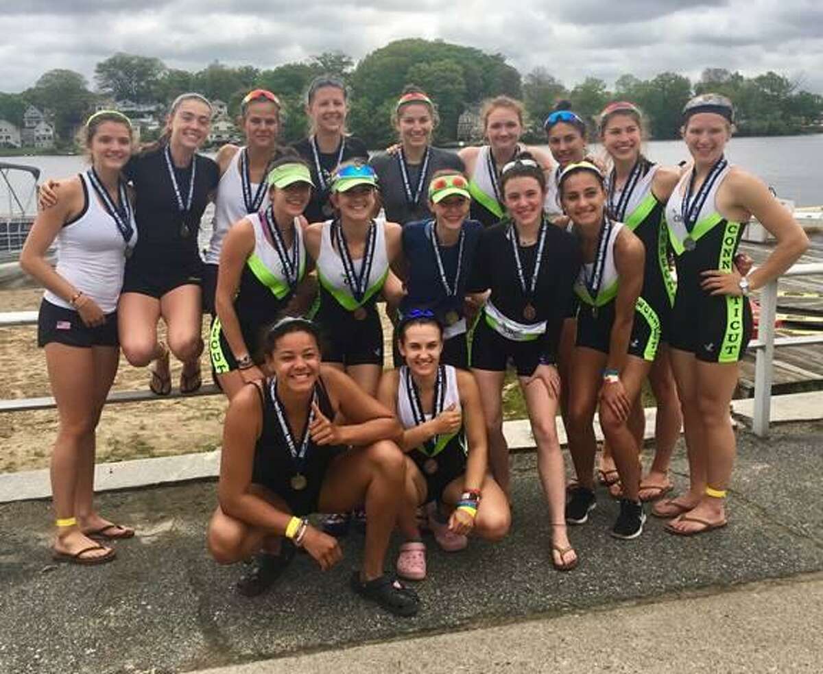 The Norwalk-based Connecticut Boat Club (CBC), Connecticut’s leading all-girls rowing team, enjoyed success May 19-20 at the USRowing Northeast Junior District Championships, which featured more than 420 entries from 46 rowing clubs. As a team, Connecticut Boat Club earned three gold medals, four silvers and one bronze, medaling in eight out of 12 events, with four boats continuing on to nationals in June.