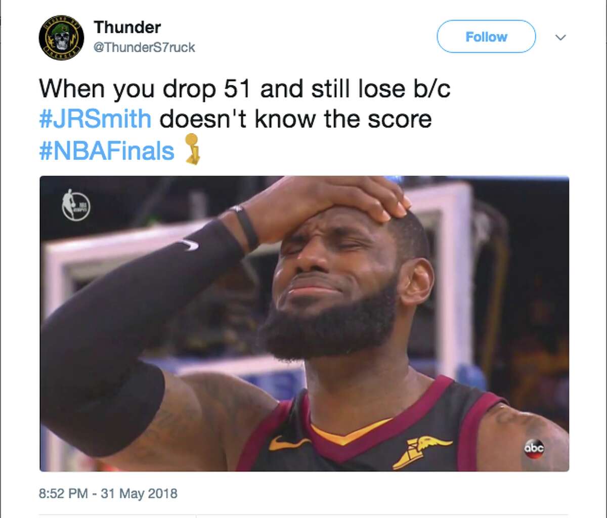 Exasperated Lebron And J R Smith The Best Memes From A Wild Game 1 Of