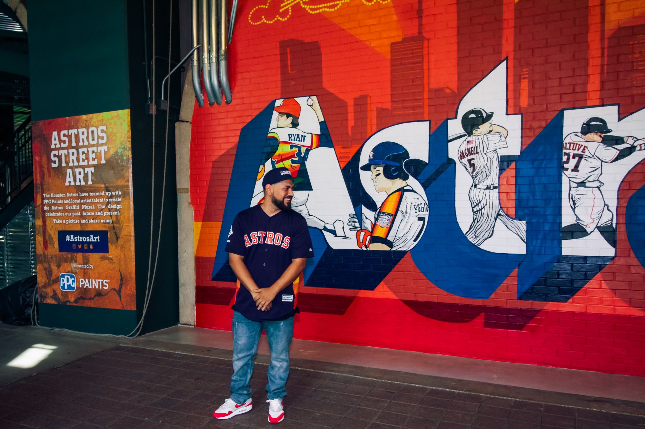 You can now fist bump Orbit with this huge new Astros mural at Minute Maid  Park