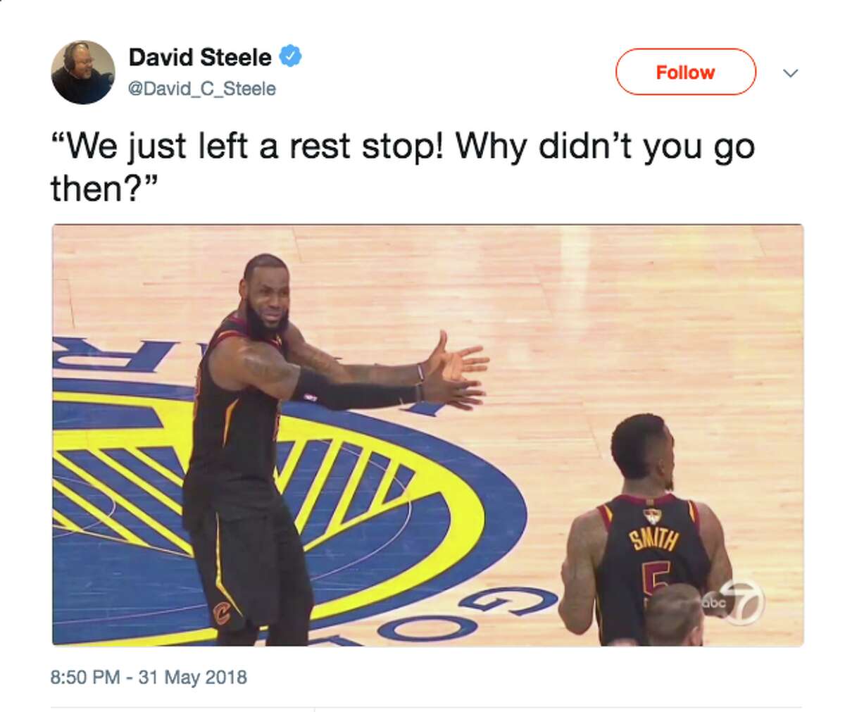 The best memes from Game 1 of the NBA Finals on May 31, 2018.