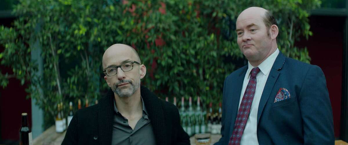 Jim Rash, left, and David Koechner in "Bernard and Huey"