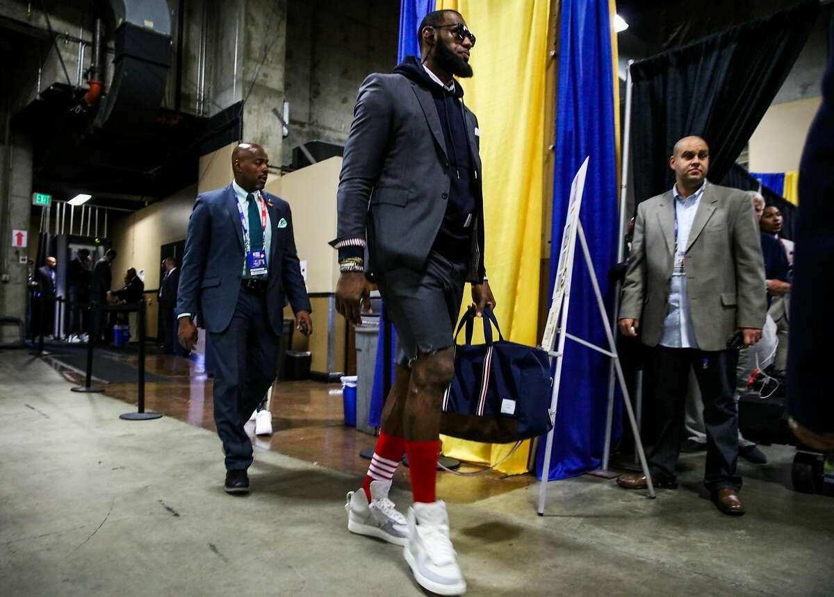 LeBron James showed up to NBA Finals wearing shorts with his suit and  people have thoughts