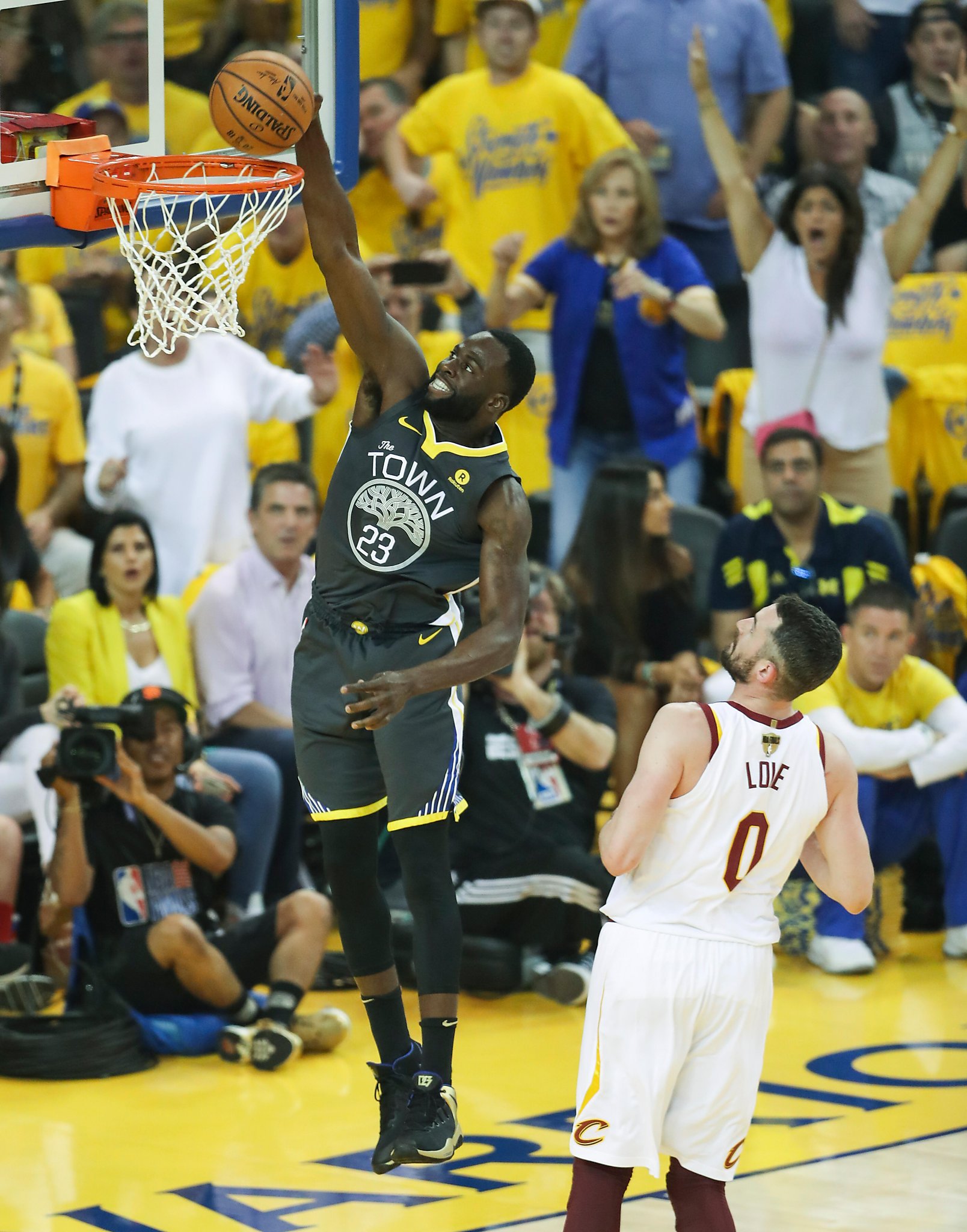 Draymond Green joins LeBron James in the shorts-suit brigade at Game 2