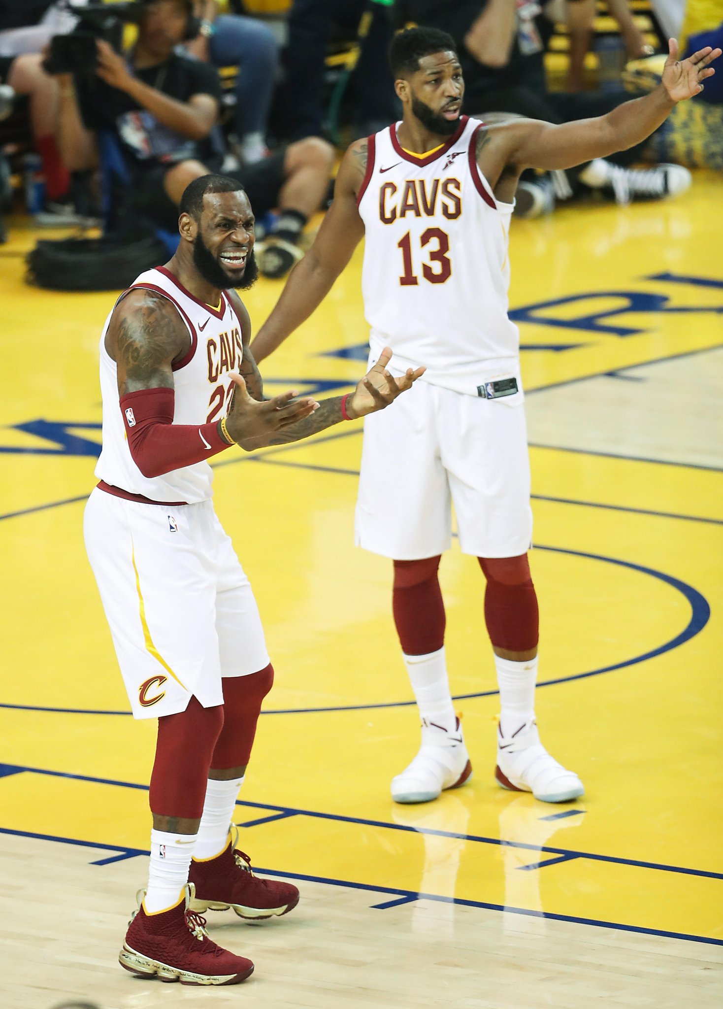 Draymond Green joins LeBron James in the shorts-suit brigade at Game 2