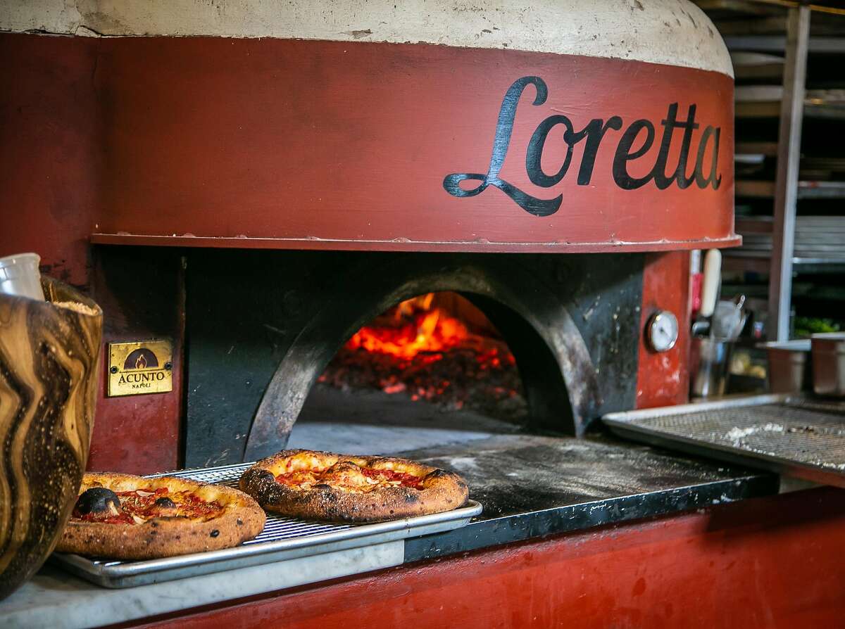 2018年5月18日，美国加州旧金山，切菲科披萨店的披萨烤箱。