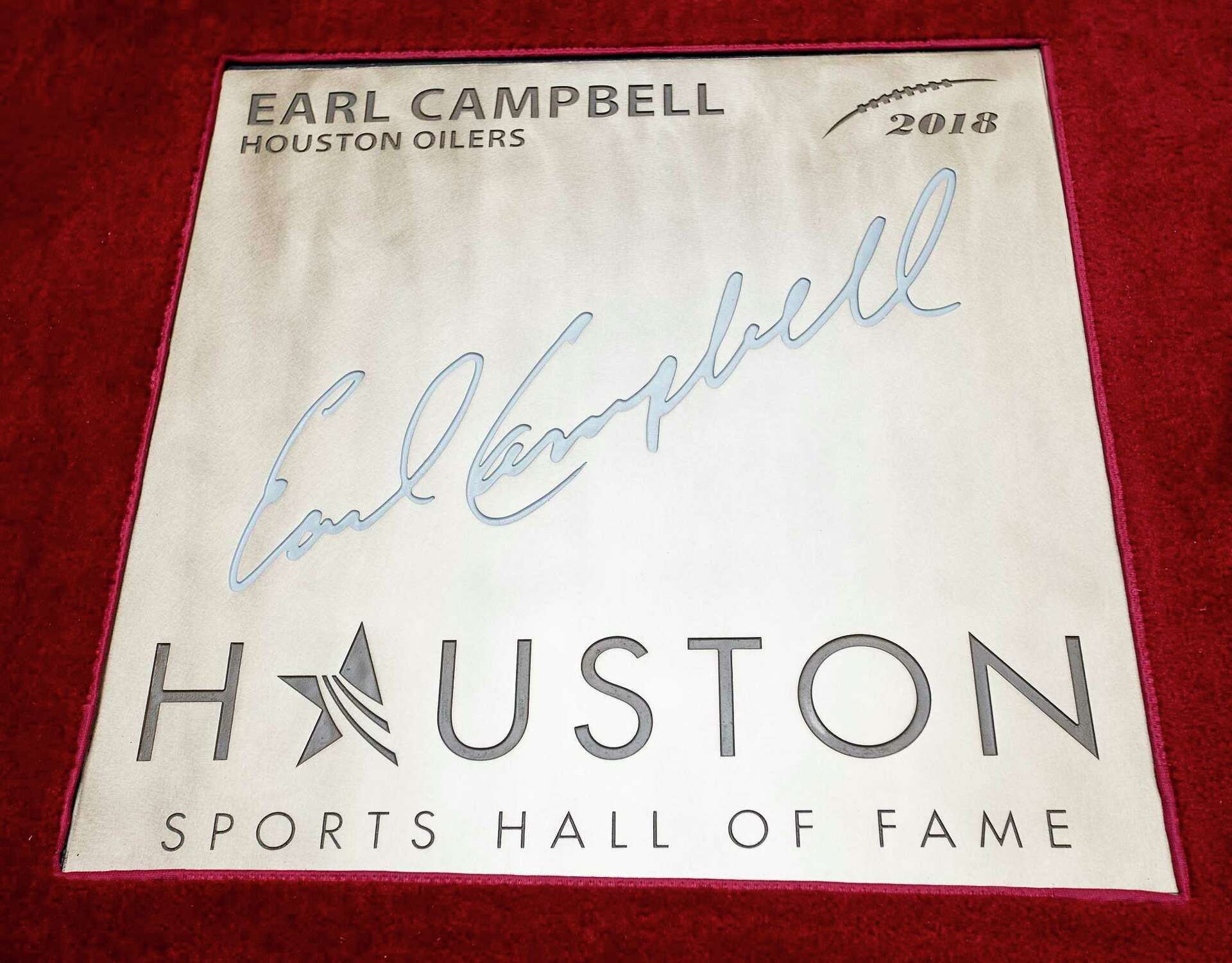 Framed Earl Campbell Hall of Fame buy Facsimile Laser Engraved Signature Auto Houston Oilers 12