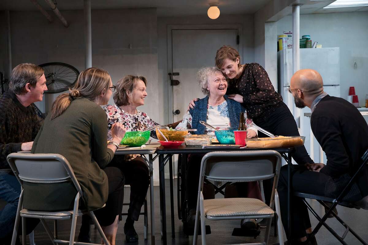 From left:�Richard Thomas, Therese Plaehn, Pamela Reed, Lauren Klein, Daisy Eagan and Luis Vega in "The Humans" at SHN's Orpheum Theatre.