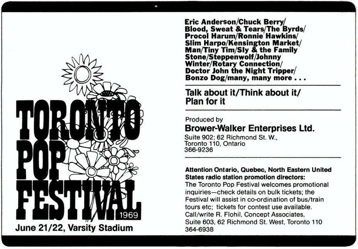 A poster from the 1969 Toronto Pop Festival