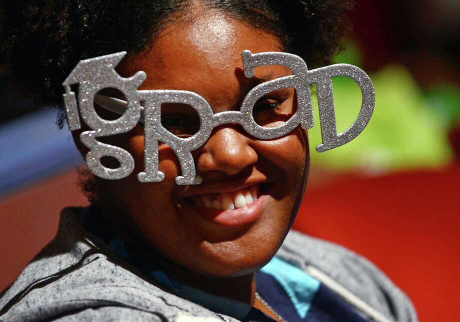bernice fleming wears novelty glasses during the 2018 bridgeport