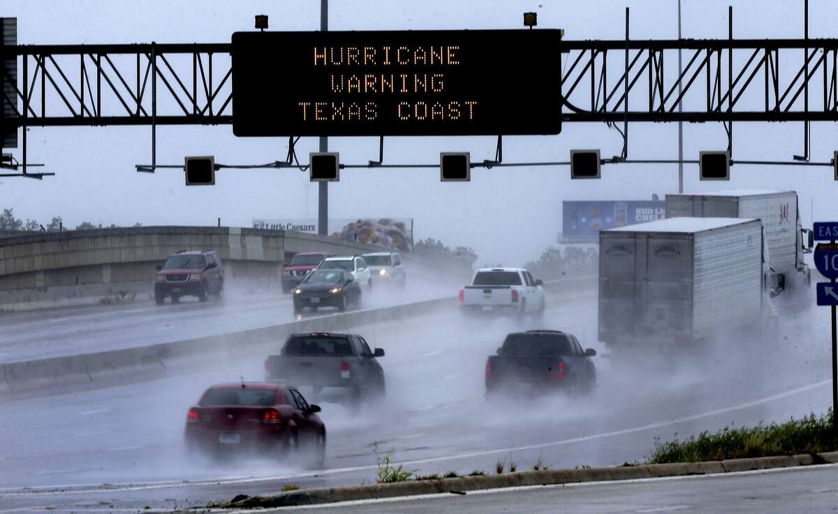 Texas Trans Guide warns motorists Saturday August 26, 2017 about Hurricane Harvey.