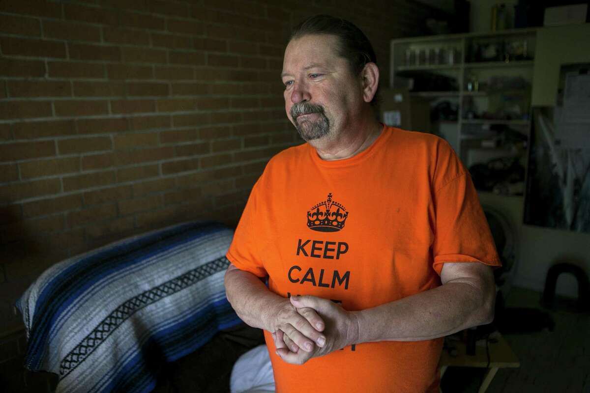 Gordon Bold, 58, is shown in his rented living space at the Laurel Plaza Apartments, which is run by the New Braunfels Housing Authority. Bold, who is disabled and unable to work, is anxious that his rent will go up under a package of rent reforms proposed by U.S. Housing and Urban Development Secretary Ben Carson.
