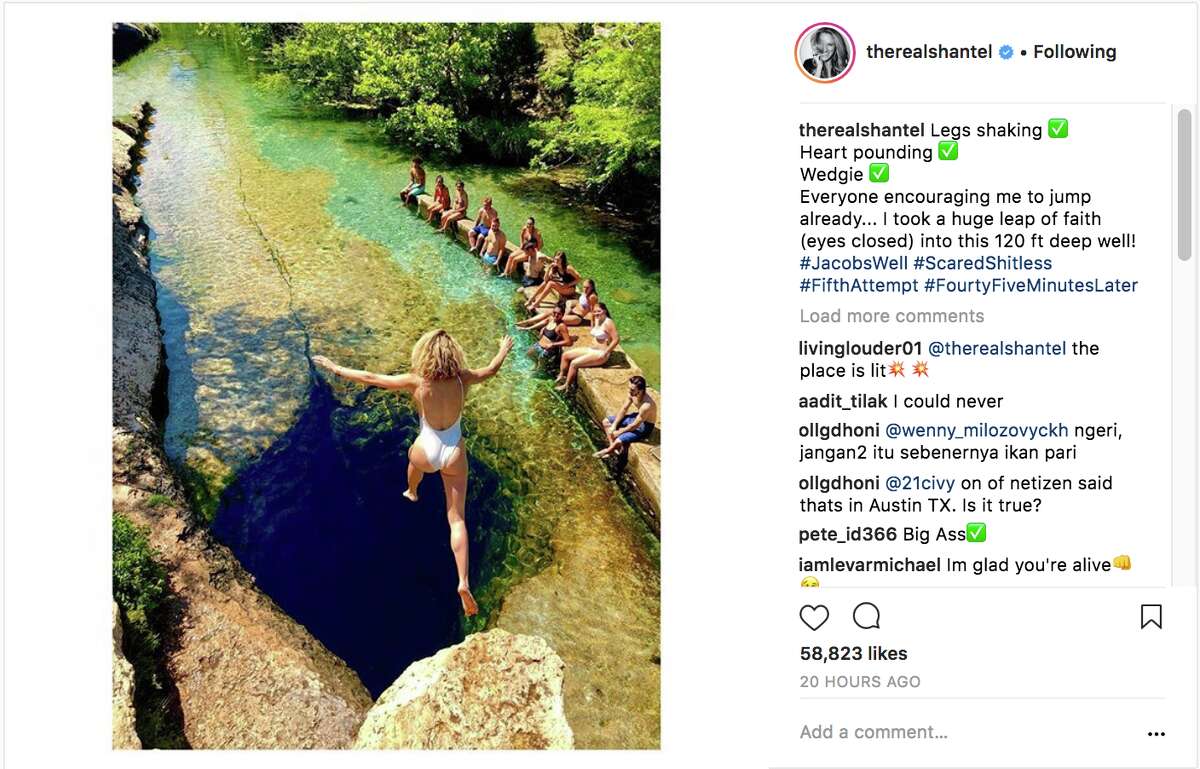 One Tree Hill star Shantel VanSanten visits Central Texas, jumps into Jacob's Well.