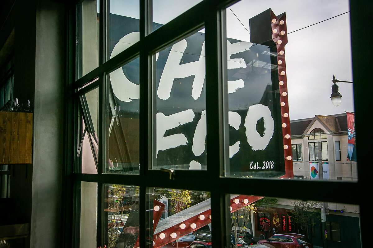 The sign for at Che Fico in San Francisco, Calif. is seen on May 18th, 2018.