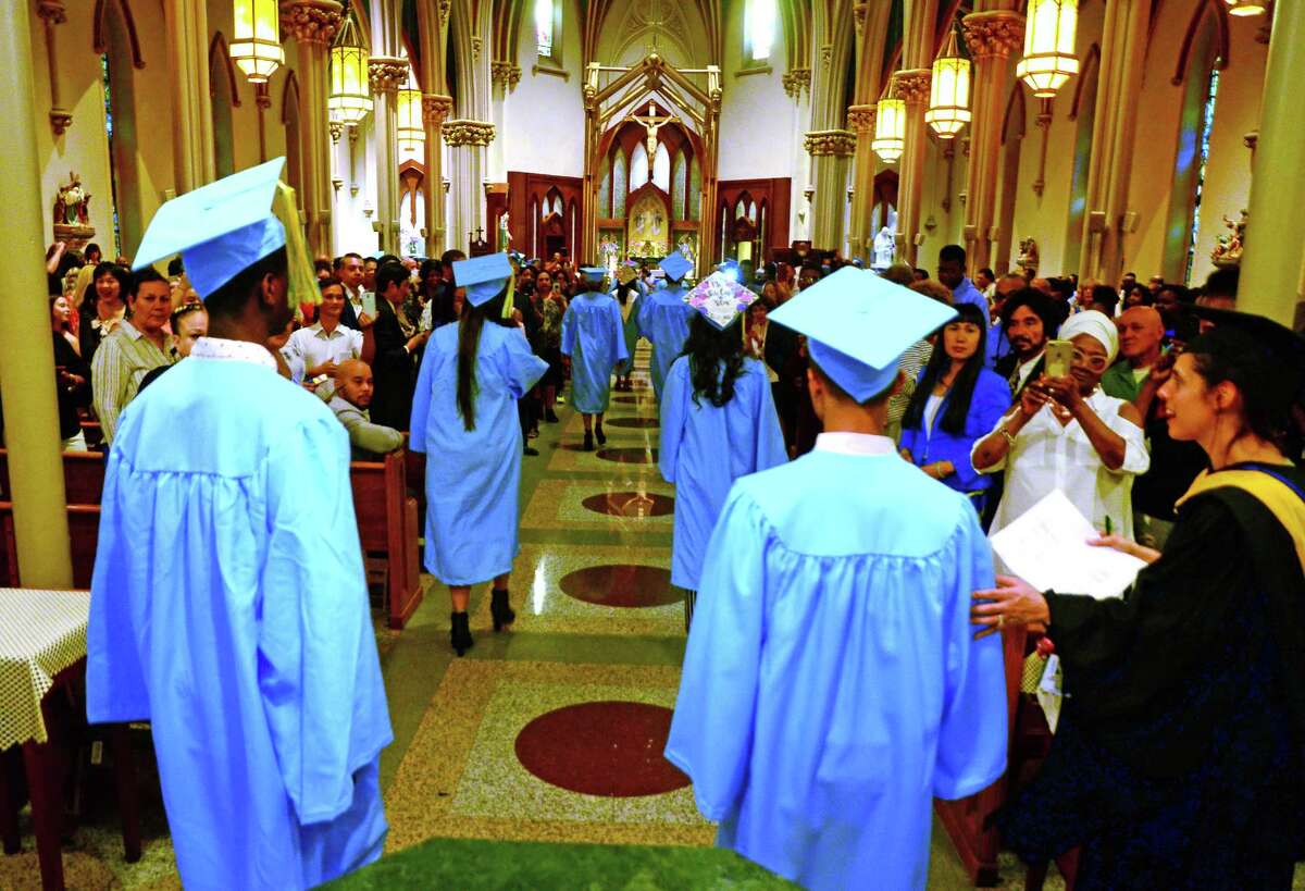 Kolbe Cathedral's 2018 Commencement Exercises in Bridgeport, Conn., on Thursday, June 7, 2018.