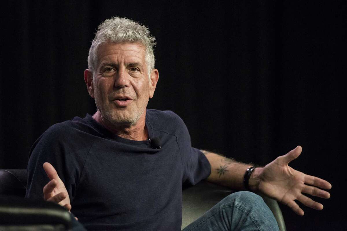 Anthony Bourdain speaks during the South By Southwest (SXSW) Interactive Festival at the Austin Convention Center in Austin, Texas, on March 13, 2016.