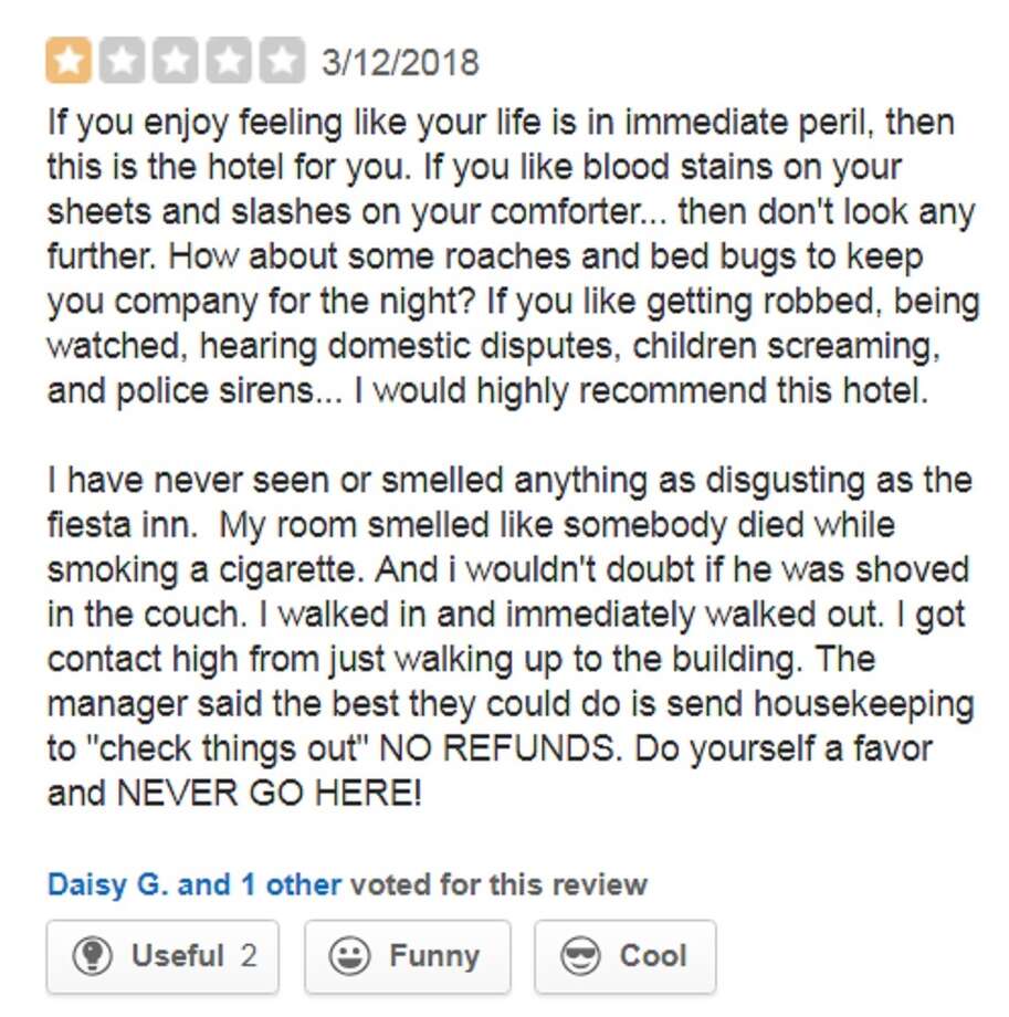 These are some of the funniest Yelp reviews of 1 Star rated motels in San Antonio - San Antonio ...