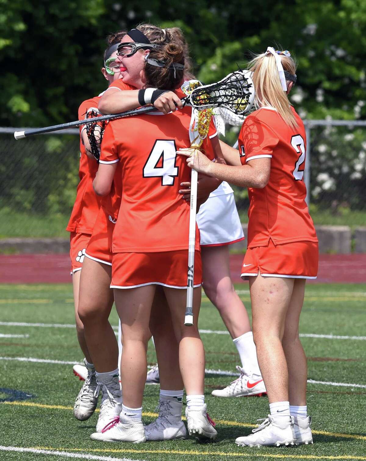 Class L girls lacrosse final New Canaan cruises past Ridgefield