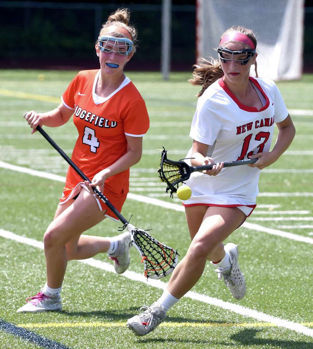 Class L girls lacrosse final New Canaan cruises past Ridgefield