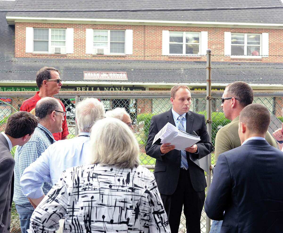 The Connecticut Siting Council tour in Greenwich, Conn., Thursday, July 13, 2017. The siting council was in town to check out proposed routes for a new substation linked from Railroad Avenue to Cos Cob.