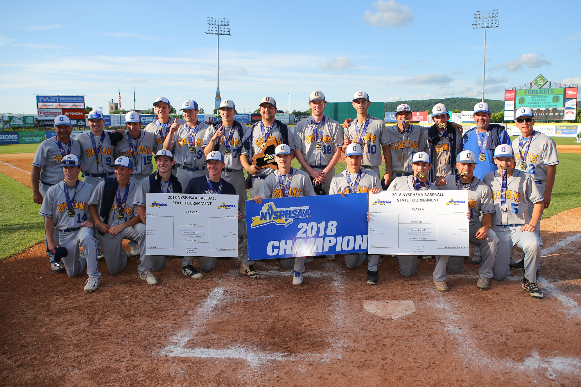 Queensbury wins first state baseball title