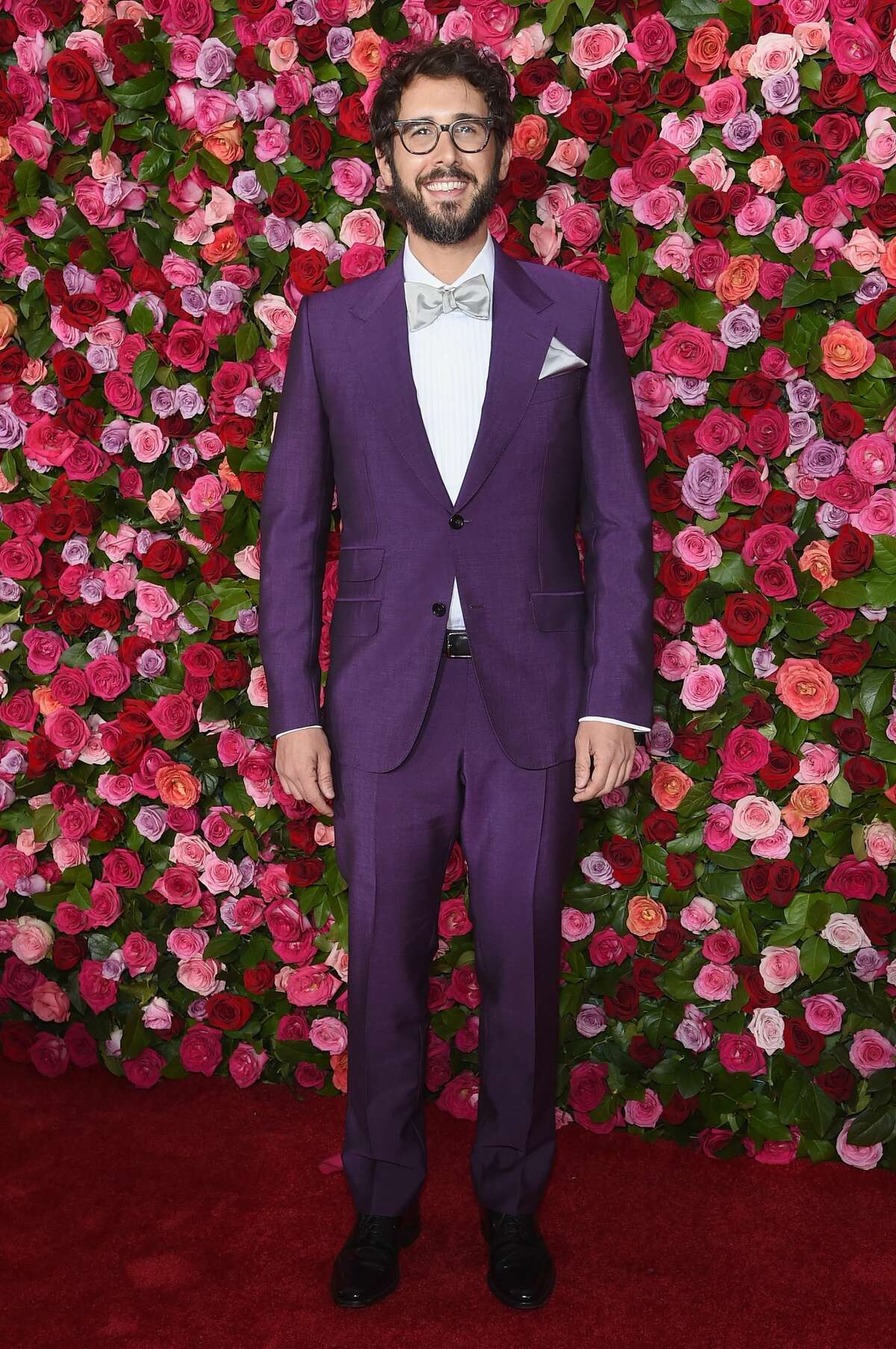 Best: Josh Groban is beaming like a gem in this beautiful purple suit. 